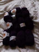 Vintage Aranmore 100% Wool Tivoli  12 X 50 G  Purple . Aran Weight.