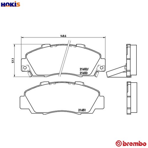 Brake pad set disc - brake, p