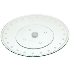 KitchenCraft Glass Cake Stand Revolving Turntable Large 30cm Decorating Icing