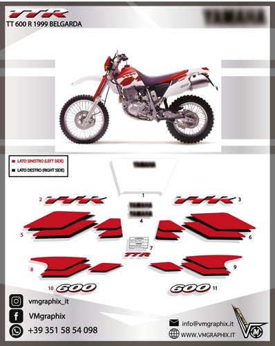 Stickers ttr 600 - stickers, tt600r