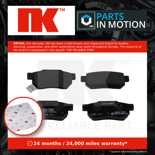 Brake pads set fits - set, mg