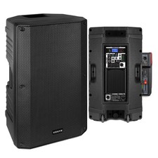 Vonyx VSA150S Pair of 15" Powered PA DJ Speakers with Guitar & Microphone Inputs