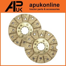2x Rear Brake Friction Discs for Case International IH B276 B414 B434 Tractor