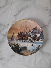 Aynsley "The Christmas Coach' Fine Bone China  Plate. Limited Edition. Number 16