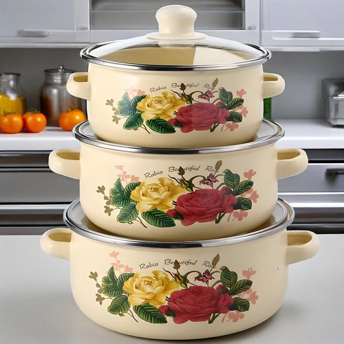 Piece enamelware stock pot - piece,