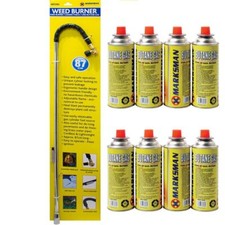 Gas Burner Blaster Weed Wand Blowtorch Garden Torch Weeds Killer + 8 Gas Refills