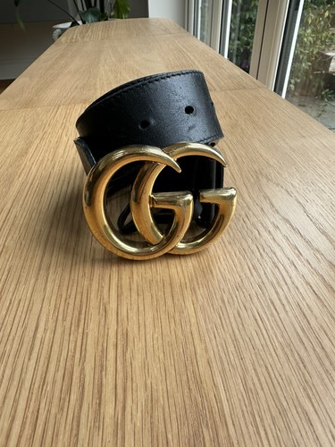Black gucci leather belt - black,