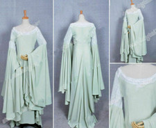 The Lord of the Rings Cosplay Arwen Green Dress Costume Beautiful