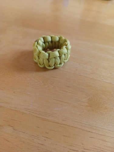 Green paracord scouting woggle - green,