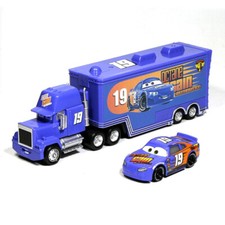 2-Pack Disney Pixar Cars NO.19 Bobby Swift Mack & Hauler Truck Diecast Toys Car