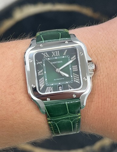 Cartier santos green dial - green,