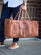 Bag Leather Travel Gym Genuine