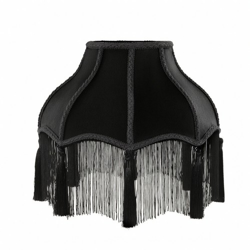 Lamp shade with tassel fringe - lamp,