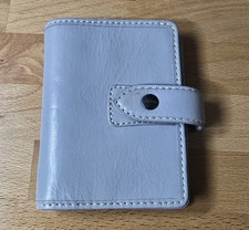 Filofax Malden Grey Antique Leather Mini (M5) 5-Ring Organiser - VGC!
