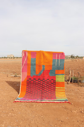 Handmade boujad wool rug - boujad,