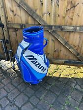 Mizuno Blue & White Leather Six Way Golf Bag Rare - Vintage / Retro