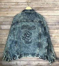 Vintage Tyco Denim Jacket Kellogg’s Tony The Tiger Large Acid Wash USA RARE