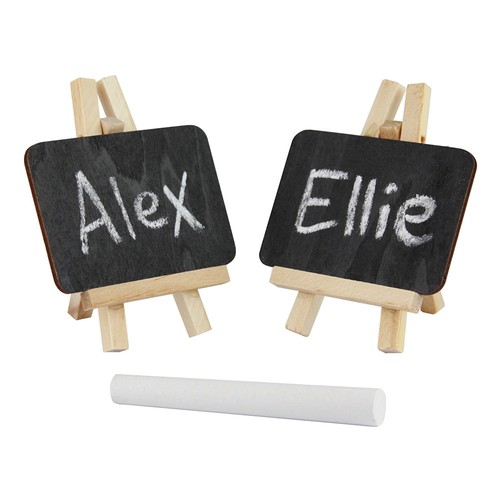 Mini easel black chalk board - black,