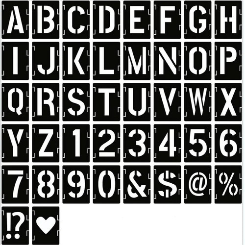 Inch letter stencils - 2/inch,