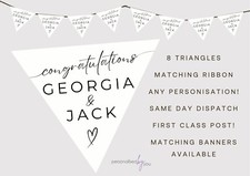 Personalised CONGRATULATION Engagement Wedding Party Banner Decoration Bunting