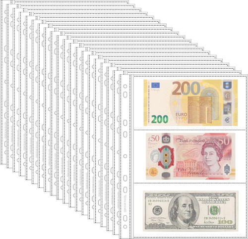 Pockets banknote sleeves - 60,