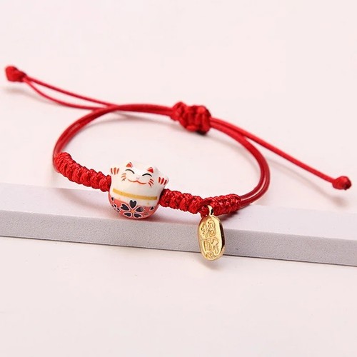 Adjustable lucky cat bracelet - adjustable,