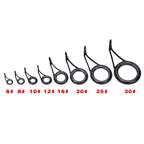 Mixed size fishing top rings - size,