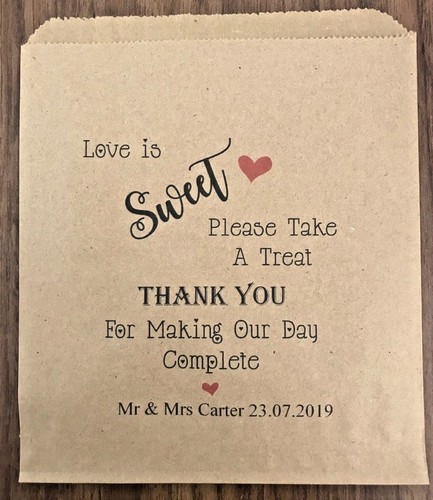 Personalised wedding sweet - wedding,