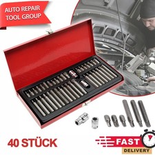 40 PIECE HEX STAR TORX SPLINE SOCKET BIT SET TOOL KIT GARAGE TOOLS EQUIPMENT