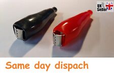 2 x pcs pair  40mm 10A Crocodile Alligator Charger Battery Insulation Clips UK