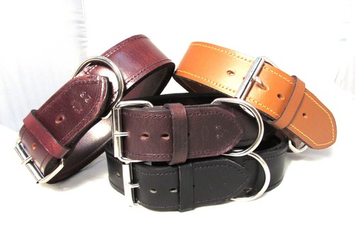 Leather dog collars - heavy, duty