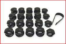 WHEEL NUT COVERS FOR VOLVO V90 XC90 S90 XC60 S60 LOCKING BOLT CAPS BLACK