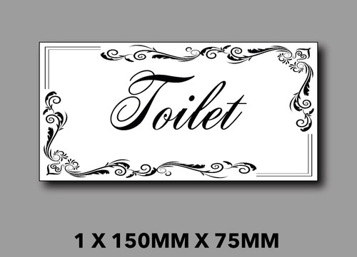 Toilet sticker door sign self - ,