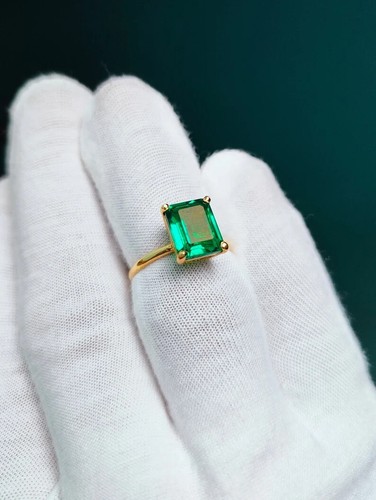 Columbian emerald ring cushion - ring,