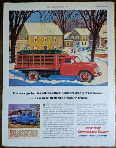 1949 studebaker trucks - trucks, tree