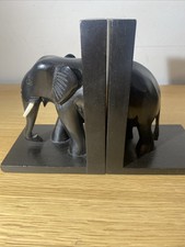 Wooden Elephant Bookends Sri