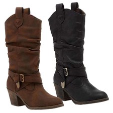 Womens Rocket Dog SideStep Tall Cowboy Western Pull On Boots Sizes 4 to 8