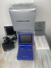 Nintendo GameBoy Advance SP Azul Blue Console Boxed Super Condition