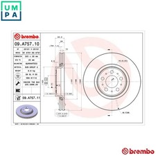2x BRAKE DISC 09.A757.11 FOR