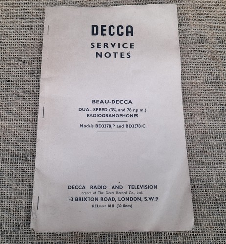Beau decca px4 valve radiogram - decca,