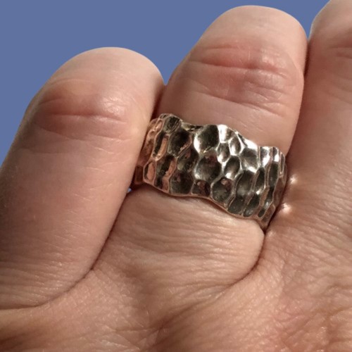 Brutalist style hammered 925 - brutalist-style,