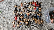 WWE Action Figures From Early 2000's Lot of 39 & 7 Title Belts