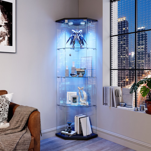 Glass display cabinet corner - cabinet,