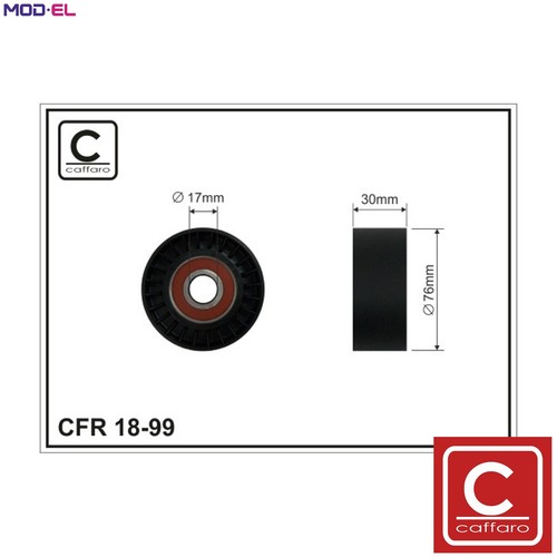 Deflectionguide pulley vribbed - deflectionguide,