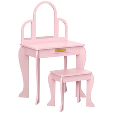 HOMCOM Kids Dressing Table Set