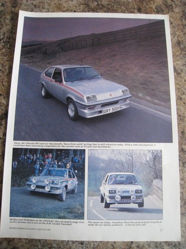 Vauxhall chevette road car - chevette, hs