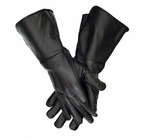 Leather gloves men - men's, medieval