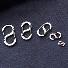 S Carabiner Mini Double Opening Dual Hook Backpack Pets Buckle Stainless Steel