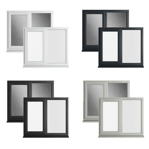 Pvc double glazed window - glazed,