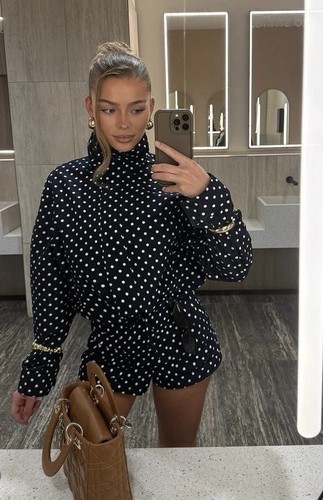 Zara puffy jacket polka - jacket,